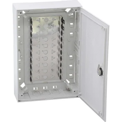 CobiNet Kunststoffverteiler BOX III 102204 | Verteilerkasten Aufputz | 100 DA | Schloss | IP30 | lichtgrau