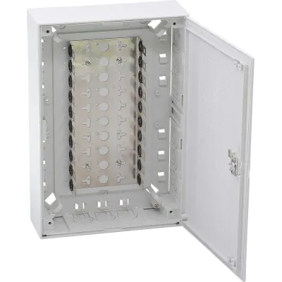 CobiNet Kunststoffverteiler BOX III 2021 029 | Verteilerkasten 100 DA Aufputz | LSA | IP30 | lichtgrau 215,6x320,6x76 mm
