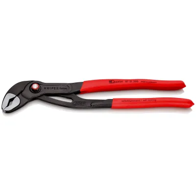 KNIPEX Wasserpumpenzange 87 21 300 | Cobra QuickSet | 300 mm | Schnelleinstellung | für Rohre bis 70 mm | Rot