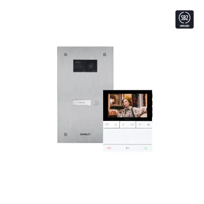 Comelit Video-Türsprechanlage KVS2011LS | 2-Draht | WiFi | Freisprechanlage | Edelstahl | 5 Zoll | 120° Kamera