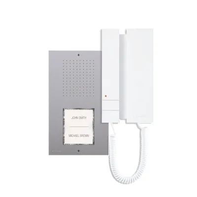 Comelit Türsprech-Set KCA5061B | Einfamilienhauskit Audio 5-Draht | Aufputz | 1 Innenstation Weiß | Außensprechstelle