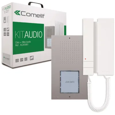 Comelit Einfamilienhauskit Ciao KCA5061A Türsprechanlage Audio | Aufputz | 1 Innenstation weiß | Mehrdraht-System