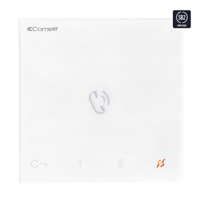 Comelit Innenstation Audio Mini Handsfree 6751W | Freisprechfunktion | 2-Draht | Aufputzmontage | Weiß | Abhörsicher