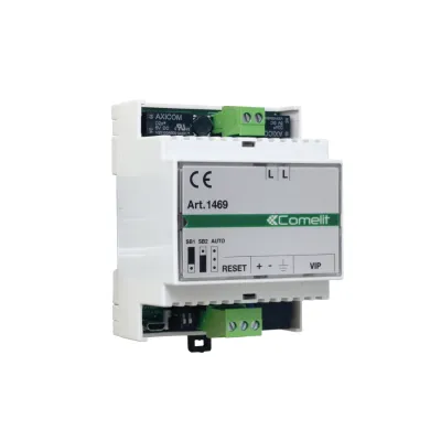 Comelit Bus-Interface 1469 | ViP-System Schnittstelle | Hybrid Video-Türsprechanlage | 2-Draht & IP | DIN-Schiene
