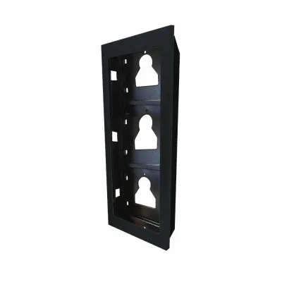 Comelit Montagerahmen UT9163B | Ultra Serie | Unterputz 3 Module | Aluminium | 125,5x317,5x35 mm | schwarz