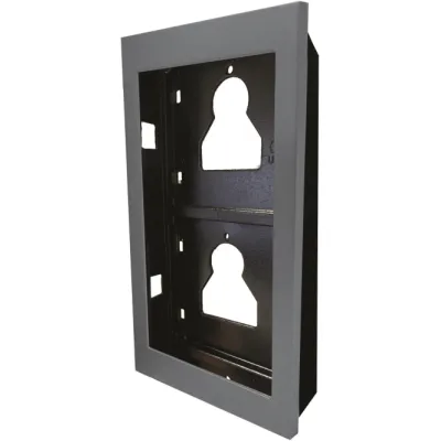 Comelit Montagerahmen UT9162 | Ultra Unterputzrahmen 2 Module | Aluminium | 125,5x226,5x35mm | silber