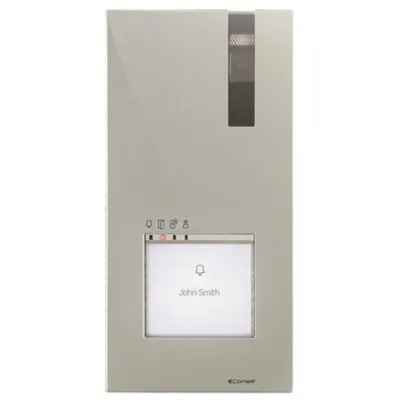 Comelit Türstation Quadra 4893M | Video Gegensprechanlage | 4 Klingeln | Handicap | 98° Kamera | Aufputz | Alu Grau