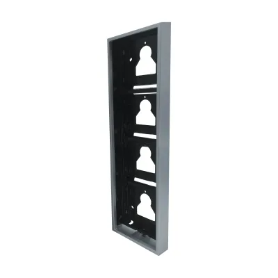 Comelit Aufputzgehäuse Ultra UT9174 | 4 Module | Aluminium | 110x380x35 mm | silber | Montageelement Türstation