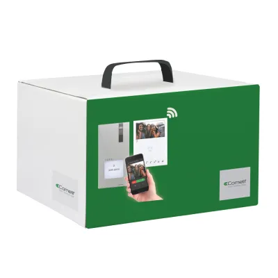 Comelit Video-Türsprechanlage Kit 8451V | WLAN | 2-Draht | 4,3" Monitor | Quadra | App-Steuerung | Aufputz