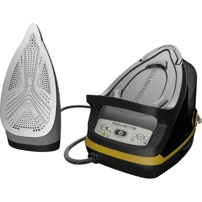 Rowenta Dampfbügelstation DG7644 Compact Steam Pro | 6,4 bar | 2200 W | 1,1 l Tank | Microsteam 400 HD | Schwarz/Orange