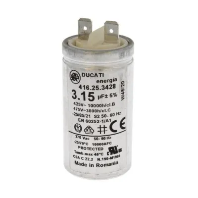CONDENSATOR 3,15 MF 416.25.XX.YY Bauknecht C00630616 für Dunstabzugshaube