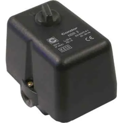 Condor Druckschalter MDR2/11SLG-1/4+EA | Druckwächter | 4–12 bar | 2 Öffner | 20A | IP44 | Schraubanschluss