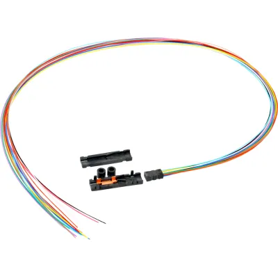 Corning Aufteiladapter innen | FAN-BT25-12 | 0,6m | 12 Fasern | Kabelzugentlastung | für Bündelader | Innenanwendung