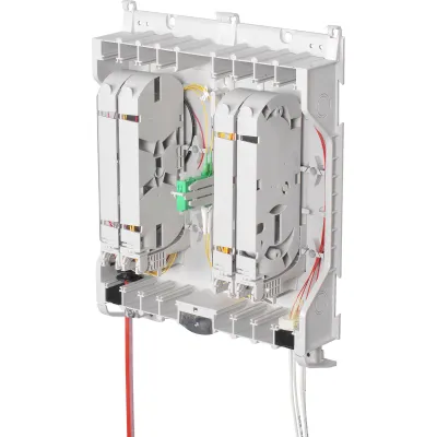 Corning BAT-Box Hausübergabepunkt BAT-MGE-014B3-022-WE | 3 Wohneinheiten | 14 Fasern LC/APC | Wandmontage | grau