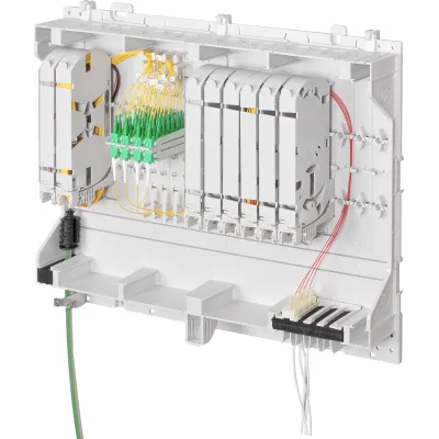 Corning BAT-Box Gebäudeübergabepunkt BAT-XGE-050B3-022-WE | 9-12WE | 50 Fasern LC/APC | XL | Wandmontage | grau