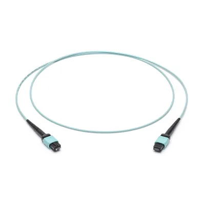 Corning LWL-Patchkabel 12F MPO PC JZBZC12QEZ-NB002M | OM4 | 2m | BU/ST | Multimode Lichtwellenleiter | türkis