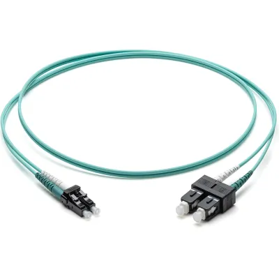 Corning LWL-Patchkabel F055702T2Z20010M | Multimode Duplex OM3 50/125 LC-SC | 10m | türkis