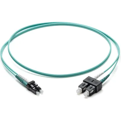 Corning LWL-Patchkabel F055702T2Z20002M | OM3 50/125 Multimode | LC-SC Duplex | 2m | 2 Fasern | türkis