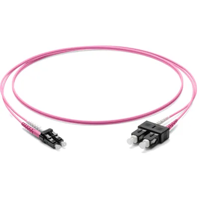 Corning LWL-Patchkabel F055702Q2Z20005M-VI | OM4 50/125 Multimode | LC-SC Duplex | 5m | violett