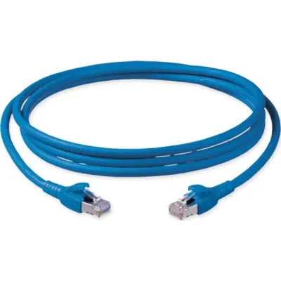 Corning Patchkabel CCAAGB-G2002-A050-C0 Cat.6A S/FTP | 5m | PiMF | RJ45 | flammwidrig | halogenfrei | blau