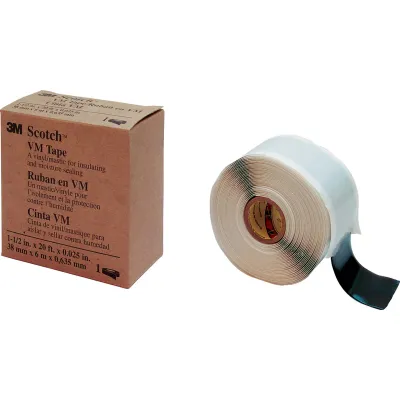 Corning Isolierband VM386 80050045014 | 38mm x 6m x 0,6mm | selbstverschweißend | UV-beständig | Kautschuk | schwarz