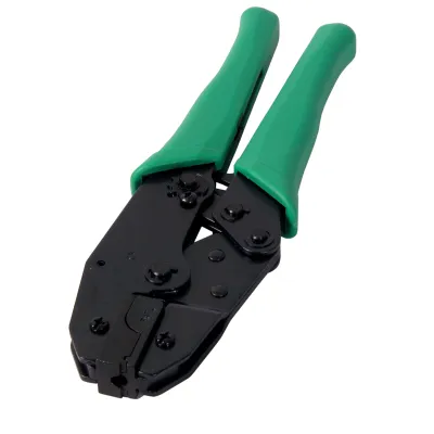 EFB Elektronik Crimpzange 39934.1 | RJ45 Hirose Stecker TM11 TM21 TM31 | 8-polig | gehärteter Stahl | grün/schwarz