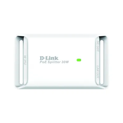 D-Link PoE Splitter DPE-301GS | 1-Port Gigabit Ethernet | 30W | 5V/9V/12V umschaltbar | IEEE 802.3af/at | weiß