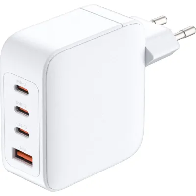 D-Link GaN Ladegerät DCF-141/E | 140W USB-C Schnellladegerät | PD 3.1 | QC 4.0 | 3x USB-C & 1x USB-A | weiß