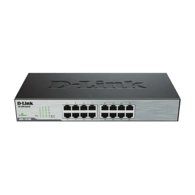 D-Link DES-1016D/E Switch | 16-Port Fast Ethernet 10/100 Mbps | unmanaged | lüfterlos | Metallgehäuse