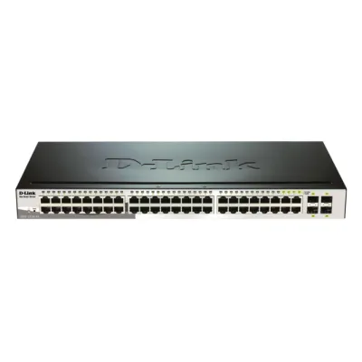 D-Link Switch DGS-1210-48/E | 48-Port Gigabit Layer 2 Smart Managed | 4x SFP Combo | Rackmount | lüfterlos