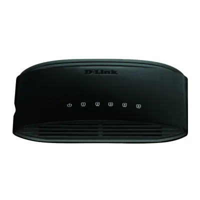 D-Link DES-1005D/E 5-Port Fast Ethernet Switch | 10/100 Mbit/s | RJ45 | unmanaged | lüfterlos | schwarz