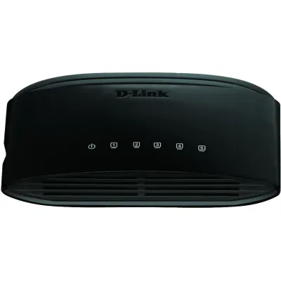 D-Link DES-1005D/E 5-Port Fast Ethernet Switch | 10/100 Mbit/s | RJ45 | unmanaged | lüfterlos | schwarz