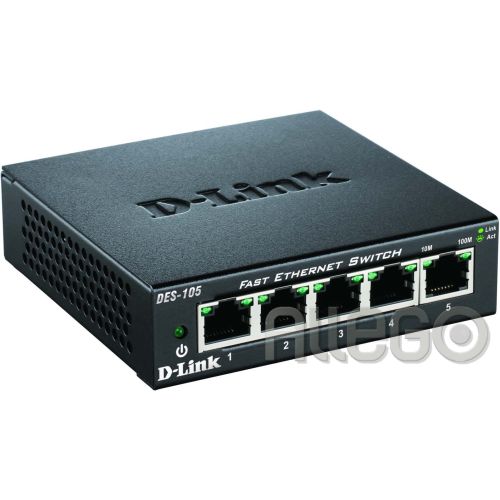 Bild: D-Link 5-Port Switch Layer 2, 10/100Mbit DES-105/E