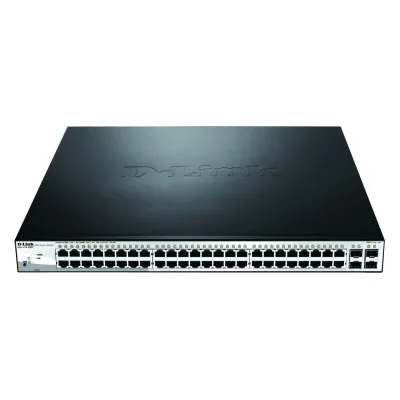 D-Link Switch DGS-1210-52MP/E | 52-Port Gigabit Smart Managed | 48x PoE+ (370W) | 4x SFP | Layer 2 | Rackmount