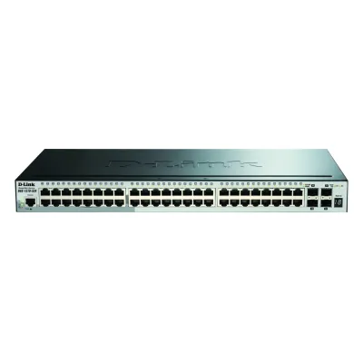 D-Link Netzwerk Switch DGS-1510-52XMP/E | 52-Port Smart Managed | 48x Gigabit PoE+ | 4x SFP+ 10G | Rackmount | 370W