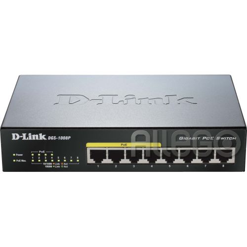 Bild: D-Link 8-Port Gigabit Switch PoE Layer 2 DGS-1008P/E