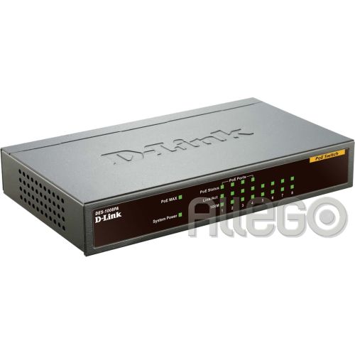 Bild: D-Link 8-Port Layer2 PoE Fast Ethernet S DES-1008PA D-Link 8-Port Layer2 PoE Fas