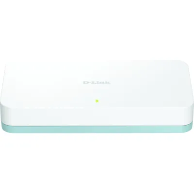 D-Link Gigabit Ethernet Switch DGS-1008D | 8-Port RJ45 | 10/100/1000 Mbit/s | lüfterlos | Desktop | Full-Duplex | grau