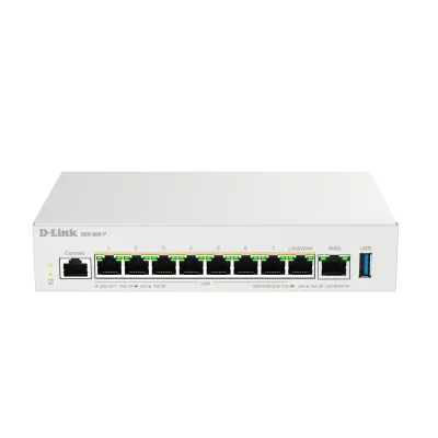 D-Link Business PoE Router DBR-600-P/E | 8x 2,5G LAN | 2,5G WAN | 123W PoE+ | Firewall | VPN | AP-Management | USB