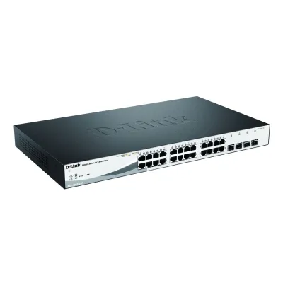 D-Link DGS-1210-28P/E | 28-Port Gigabit PoE+ Switch | 24x RJ45 | 4x SFP | 193W | 19 Zoll | Schwarz