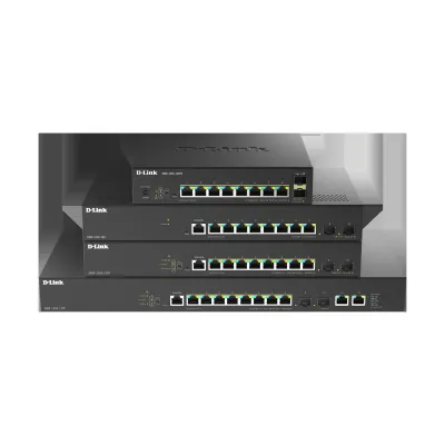 D-Link Switch DMS-1250-12TP/E | 12-Port 2,5G Multi-Gigabit | 8x PoE+ | 2x 10G SFP+ | Rackmount | Schwarz