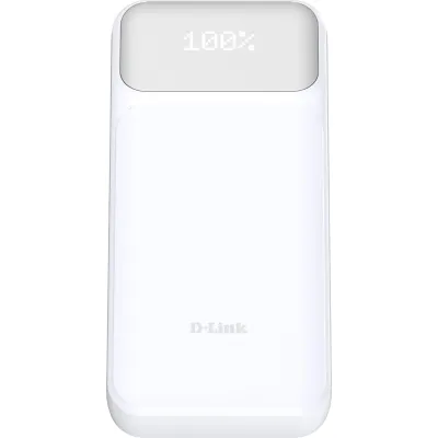 D-Link Powerbank DPP-201 20000mAh | USB-C PD 3.0 65W | USB-A QC 3.0 | Schnellladen | Weiß