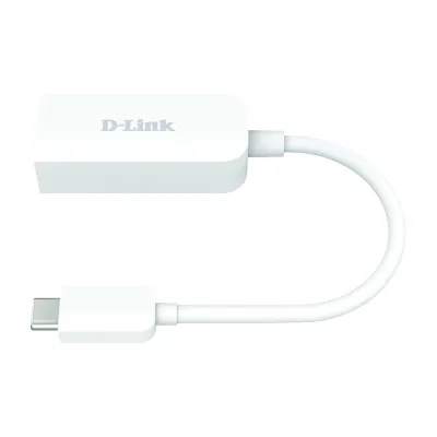 D-Link Ethernet Adapter DUB-E250 | USB-C auf 2,5G LAN | RJ45 | USB 3.1 | Thunderbolt 3 kompatibel | Weiß