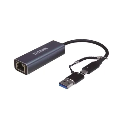 D-Link Ethernet Adapter DUB-2315 | USB-C/USB auf 2.5 Gigabit RJ45 LAN | PC, Mac, iPad Pro, Chromebook | Grau