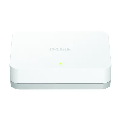 D-Link Netzwerk Switch GO-SW-5G/E | 5-Port Gigabit Ethernet | RJ45 | lüfterlos | Desktop | Plug & Play | Weiß