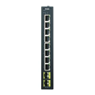 D-Link Industrial Gigabit Switch DIS-100G-10S | 8x RJ45 | 2x SFP | unmanaged | Hutschiene | Metallgehäuse | IP20
