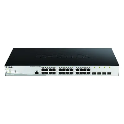 D-Link DGS-1210-28P/ME/E Gigabit Switch | 28 Ports | 24x PoE+ | 4x SFP | Layer 2 | Smart Managed | 19 Zoll | Metall