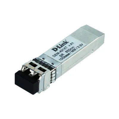 D-Link SFP+ Transceiver DEM-431XT | 10GBASE-SR 10 Gigabit Multimode LC-Duplex | Hot-Pluggable | bis 300m | silber