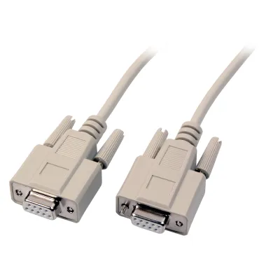 EFB Datenkabel seriell EK152.2 | D-Sub 9-polig Buchse/Buchse | RS232 | 1:1 Belegung | geschirmt | 2m | beige