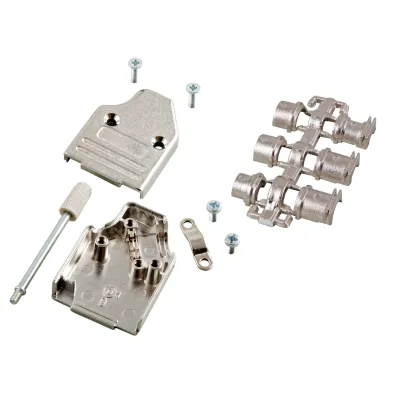 EFB-Elektronik D-Sub Vollmetallhaube 29562.1 | 25-polig | Metall | 35° Kabelausgang | geschirmt | teilbar | bis 13mm